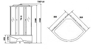 Душевая кабина Niagara Eco E80/40/MT 80х80 купить в интернет-магазине Sanbest