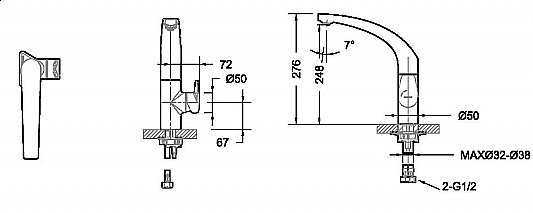 Смеситель для кухни Bravat Nizza F7353387CP-RUS купить в интернет-магазине сантехники Sanbest