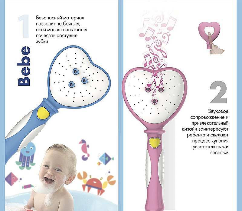 Душевая лейка Kaiser Bebe SH-100 розовая купить в интернет-магазине сантехники Sanbest