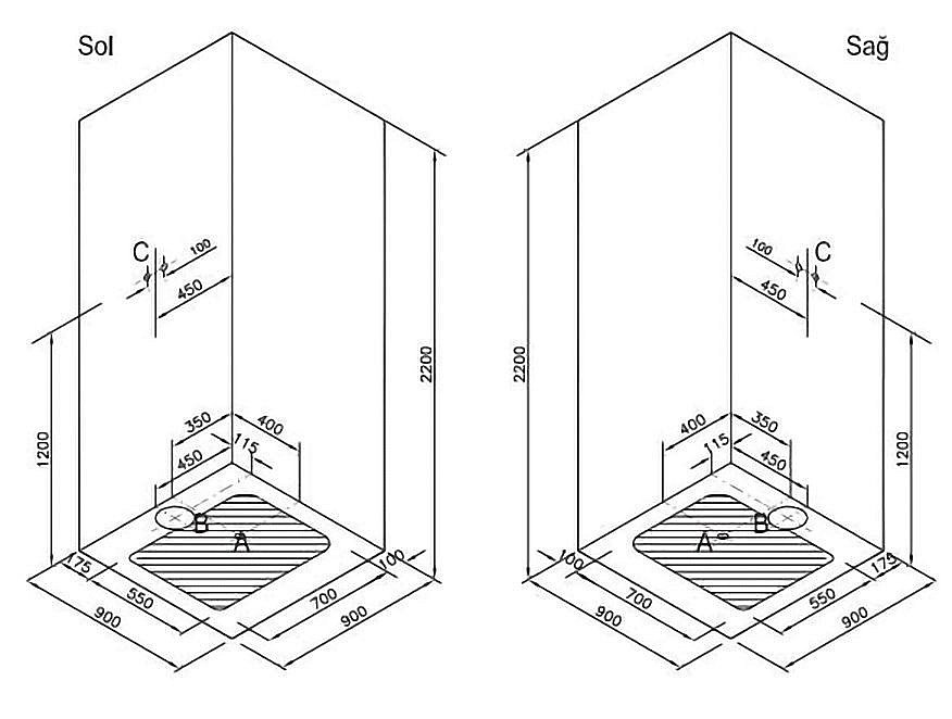 Душевой уголок Vitra ZEST 90x90 черный/прозрачный купить в интернет-магазине Sanbest