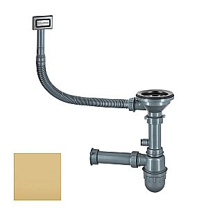 Сифон для кухонной мойки Paulmark KONZ PM2022-BG брашированное золото купить в интернет-магазине сантехники Sanbest