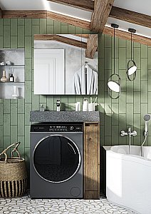 Раковина на стиральную машину Акватон Рейн 80 1A72113KRW210 графит купить в интернет-магазине Sanbest