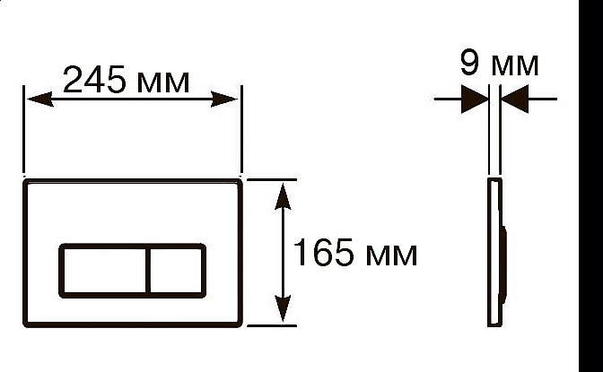 Кнопка для инсталляции Aquatek Slim KDI-0000027 никель купить в интернет-магазине сантехники Sanbest