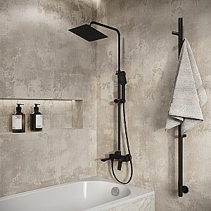 Душевая система Grossman Cosmo 500.K35.02.210 черный матовый купить в интернет-магазине сантехники Sanbest