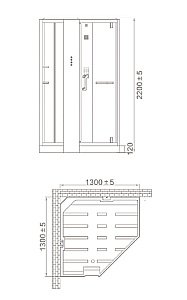 Душевая кабина Orans Diamond SR-89106S Black стекло прозрачное/профиль черный купить в интернет-магазине Sanbest