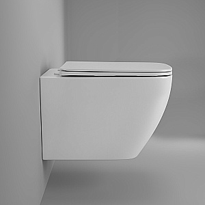 Унитаз подвесной Grossman Thin Rim GR-5603S белый, безободковый, с крышкой микролифт купить в интернет-магазине Sanbest