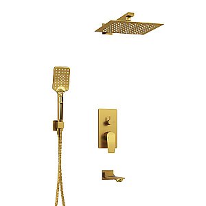 Душевая система WasserKRAFT Aisch A175571 золото матовое купить в интернет-магазине сантехники Sanbest