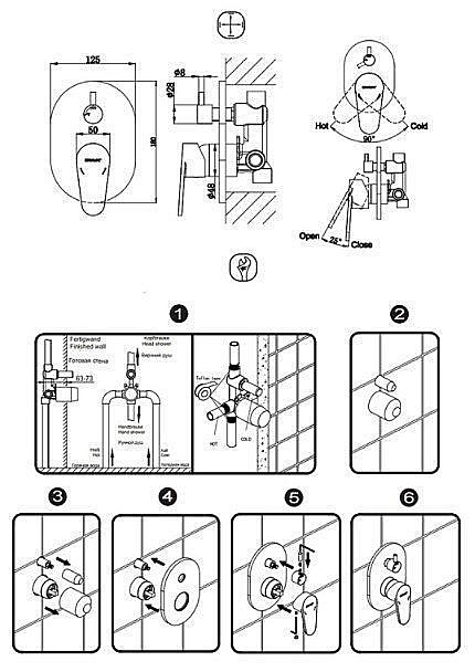 Смеситель для душа Bravat ELER FB848238CP-2-RUS купить в интернет-магазине сантехники Sanbest