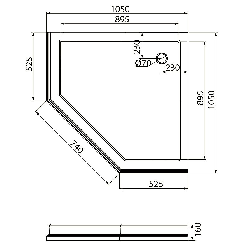 Душевой поддон Migliore DIADEMA 24482 105х105 белый купить в интернет-магазине Sanbest