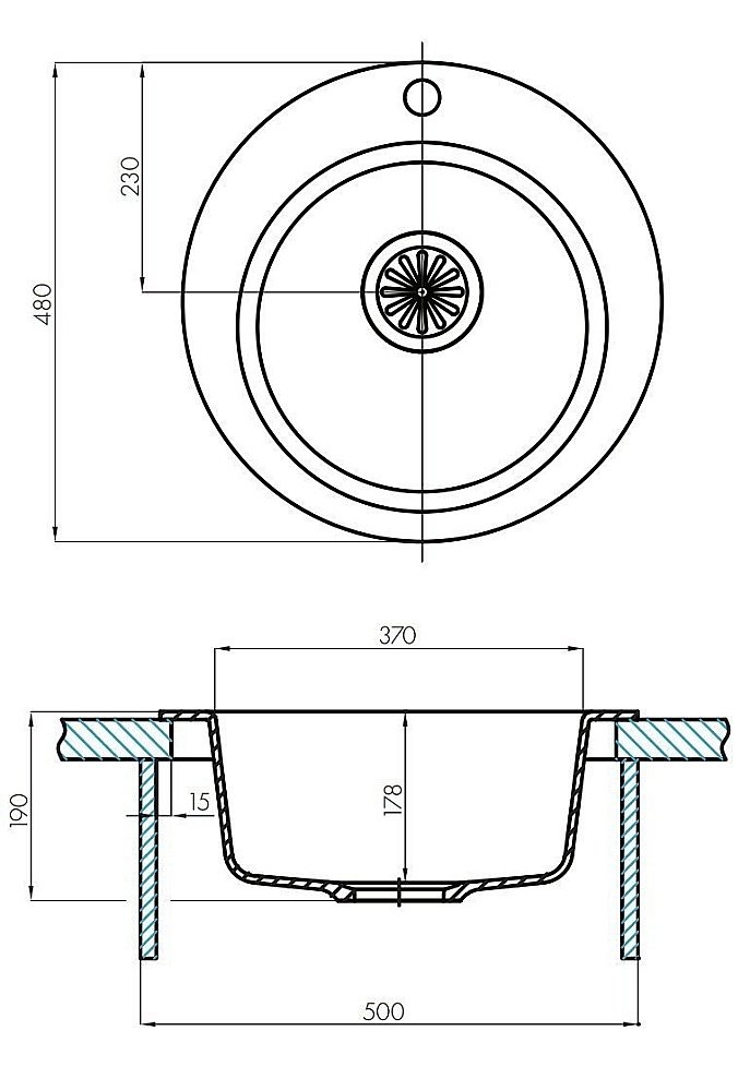 Мойка для кухни Акватон Иверия 1A711032IV280 коричневый купить в интернет-магазине сантехники Sanbest