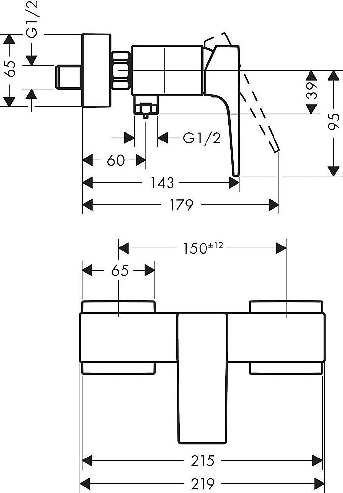 Смеситель для душа Hansgrohe Metropol 32560140 купить в интернет-магазине сантехники Sanbest