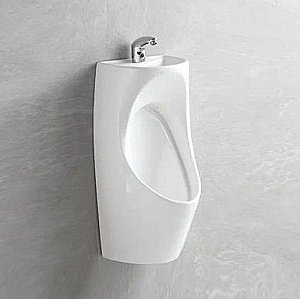 Писсуар подвесной с раковиной CeramaLux N X573S белый купить в интернет-магазине Sanbest