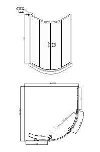 Душевой уголок Ambassador Kingston 14011105 100x100 стекло прозрачное/профиль хром купить в интернет-магазине Sanbest