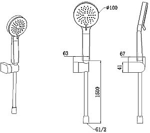 Душевой гарнитур Allen Brau Eclipse 5.E1005-BN брашированный никель купить в интернет-магазине сантехники Sanbest