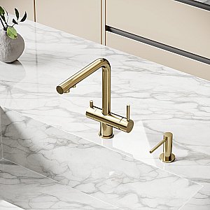 Смеситель для кухни Sancos Foster SC4014BG брашированное золото купить в интернет-магазине сантехники Sanbest