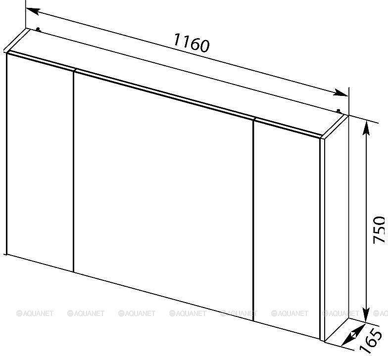 Зеркальный шкаф Aquanet Остин 120 белый купить в интернет-магазине сантехники Sanbest