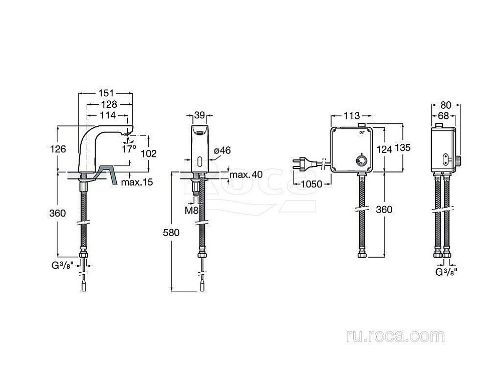 Смеситель для раковины Roca L20 5A5509C00 купить в интернет-магазине сантехники Sanbest