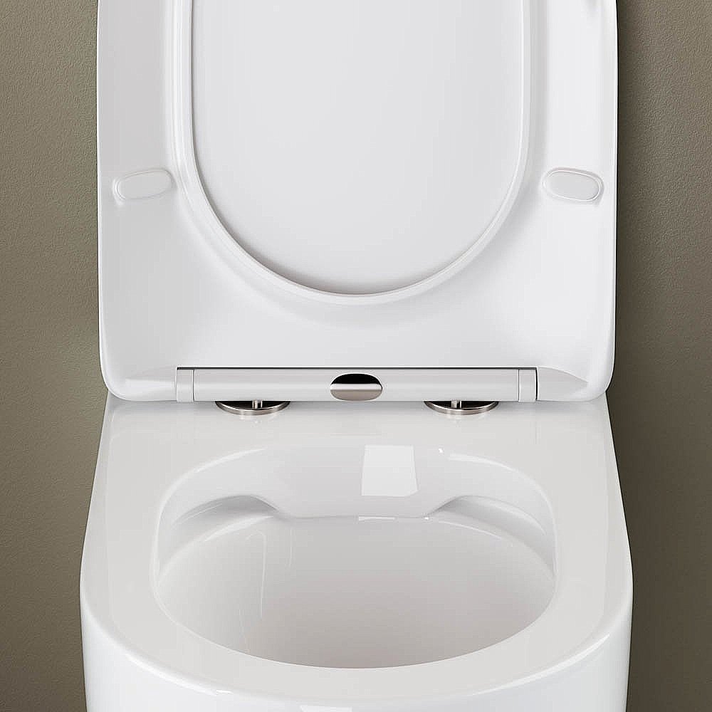 Унитаз приставной Ceramica Nova Mia Rimless CN1810 безободковый, с крышкой микролифт купить в интернет-магазине Sanbest