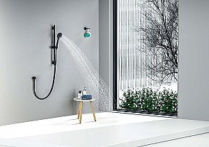 Набор смесителей Aquatek НИКА Set 3 в 1 (AQ1810MB+AQ1840MB+AQ2017MB) черный матовый купить в интернет-магазине сантехники Sanbest