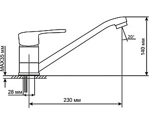 Смеситель для кухни MIXLINE ML 522130 купить в интернет-магазине сантехники Sanbest