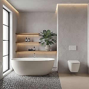 Унитаз подвесной Azario AIRA AZ-5171T-WHT белый, безободковый, с крышкой микролифт, слив торнадо купить в интернет-магазине Sanbest
