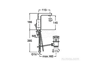 Смеситель для раковины Roca L90 5A4001C00 купить в интернет-магазине сантехники Sanbest