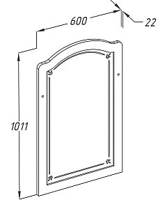 Зеркало Опадирис Лоренцо 60 белый матовый в ванную от интернет-магазине сантехники Sanbest
