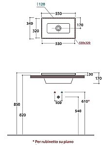 Раковина встраиваемая Globo Stockholm 55 FO056.BI белая купить в интернет-магазине Sanbest