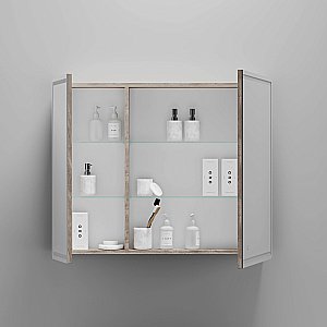 Зеркальный шкаф Sancos Mirror MI90EG дуб галифакс натуральный купить в интернет-магазине сантехники Sanbest