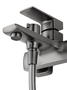 Смеситель для ванны с душем WONZON & WOGHAND EDGE, Темный графит (WW-88639003A-BGM) купить в интернет-магазине сантехники Sanbest