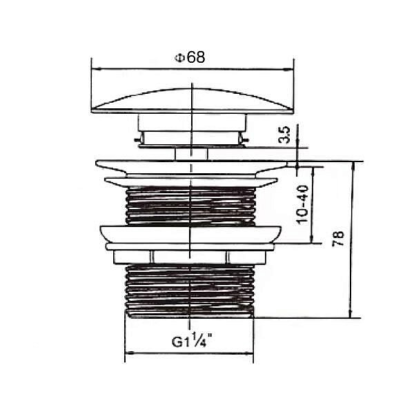 Донный клапан Vincea DBS-316 белый купить в интернет-магазине сантехники Sanbest