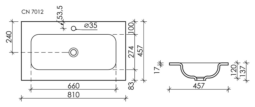 Раковина Ceramica Nova Element CN7012 купить в интернет-магазине Sanbest