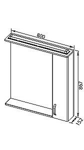 Зеркало Aquanet Глория 80 в ванную от интернет-магазине сантехники Sanbest