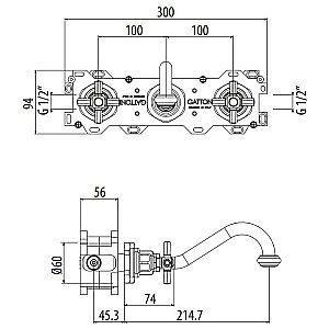 Смеситель для раковины Gattoni TRD TR105/18D0 купить в интернет-магазине сантехники Sanbest