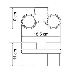 Подстаканник двойной со стаканами WasserKRAFT Berkel K-6828D купить в интернет-магазине сантехники Sanbest