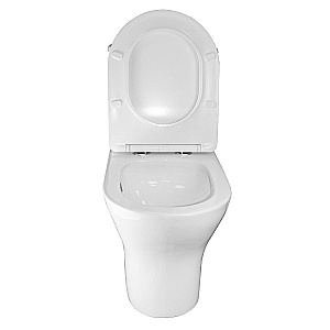 Унитаз моноблок Azario Terni AZ-8618T белый, безободковый, с крышкой микролифт, слив торнадо купить в интернет-магазине Sanbest