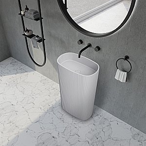 Раковина ABBER Stein AS2502-H белая матовая купить в интернет-магазине Sanbest