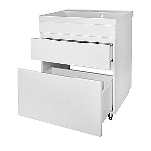 Тумба с раковиной Azario Эстима 60/2Н CS00094592 белая для ванной в интернет-магазине Sanbest