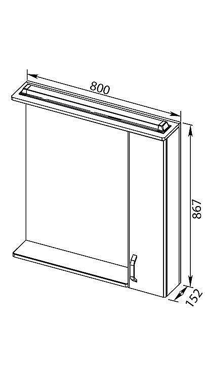 Зеркало Aquanet Глория 80 в ванную от интернет-магазине сантехники Sanbest