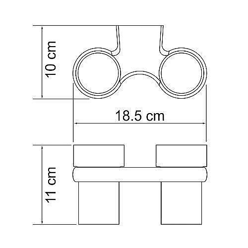 Подстаканник двойной со стаканами WasserKRAFT Berkel K-6828D купить в интернет-магазине сантехники Sanbest