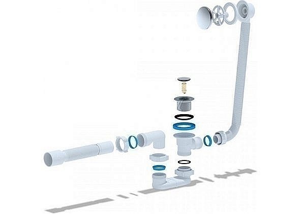 Слив-перелив для ванны Aquanet АниПласт EC055 купить в интернет-магазине сантехники Sanbest