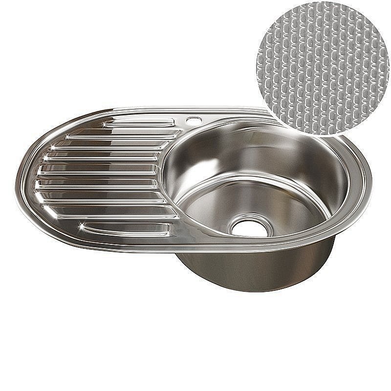 Мойка кухонная MIXLINE ML 532305 хром купить в интернет-магазине сантехники Sanbest