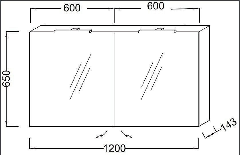 Зеркальный шкаф Jacob Delafon EB798RU-442 120 серый антрацит купить в интернет-магазине сантехники Sanbest