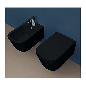 Унитаз подвесной Kerasan Tribeca 5114 Чёрный матовый, безободковый купить в интернет-магазине Sanbest