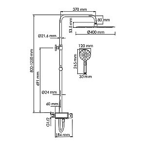 Душевая система WasserKraft Aller SET2665 Thermo хром купить в интернет-магазине сантехники Sanbest
