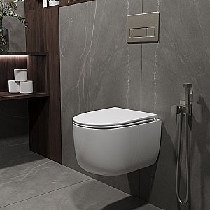 Унитаз подвесной Vincea Evo VT1-64ST белый, с крышкой микролифт, слив-торнадо купить в интернет-магазине Sanbest