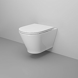 Унитаз подвесной Ambassador Elysium 183K19002RS безободковый, с крышкой микролифт, белый купить в интернет-магазине Sanbest