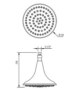 Верхний душ Migliore Campana ML.CPN-35.690.CR хром купить в интернет-магазине сантехники Sanbest