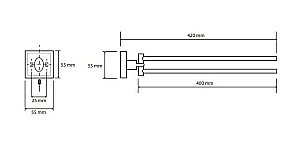 Полотенцедержатель Bemeta Beta 132204191 хром купить в интернет-магазине сантехники Sanbest