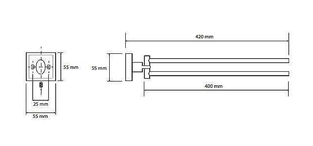 Полотенцедержатель Bemeta Beta 132204191 хром купить в интернет-магазине сантехники Sanbest